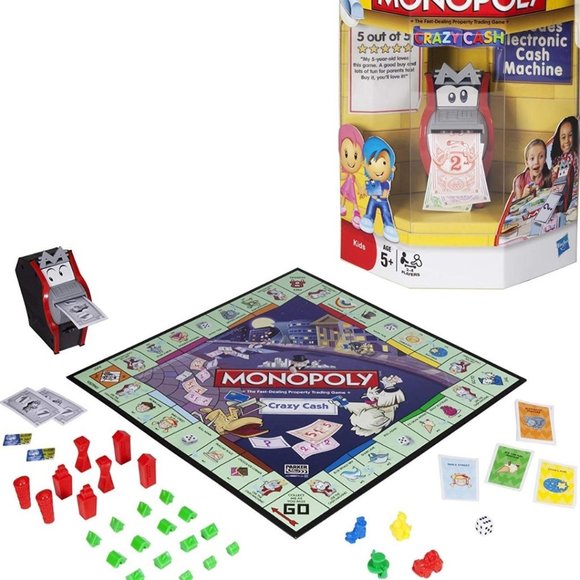 NEW MONOPLOY CRAZY CASH BOARD GAME - Picture 4 of 4